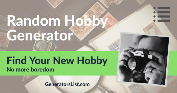 Random Hobby Generator